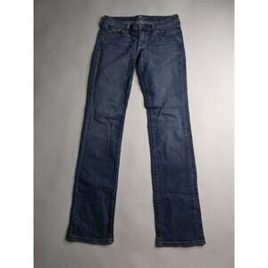7 FOR ALL MANKIND straight leg jeans, size 27x32, medium wash